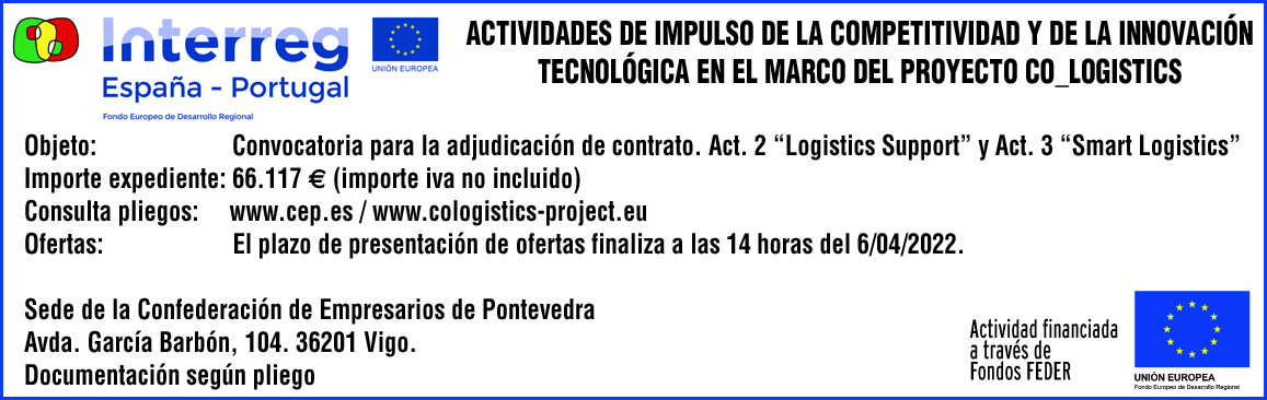 CONVOCATORIA PARA LA ADJUDICACIÓN DE CONTRATO DE CONSULTORÍA PARA LA MEJORA DE LA LOGÍSTICA INTERNA DE PYMES