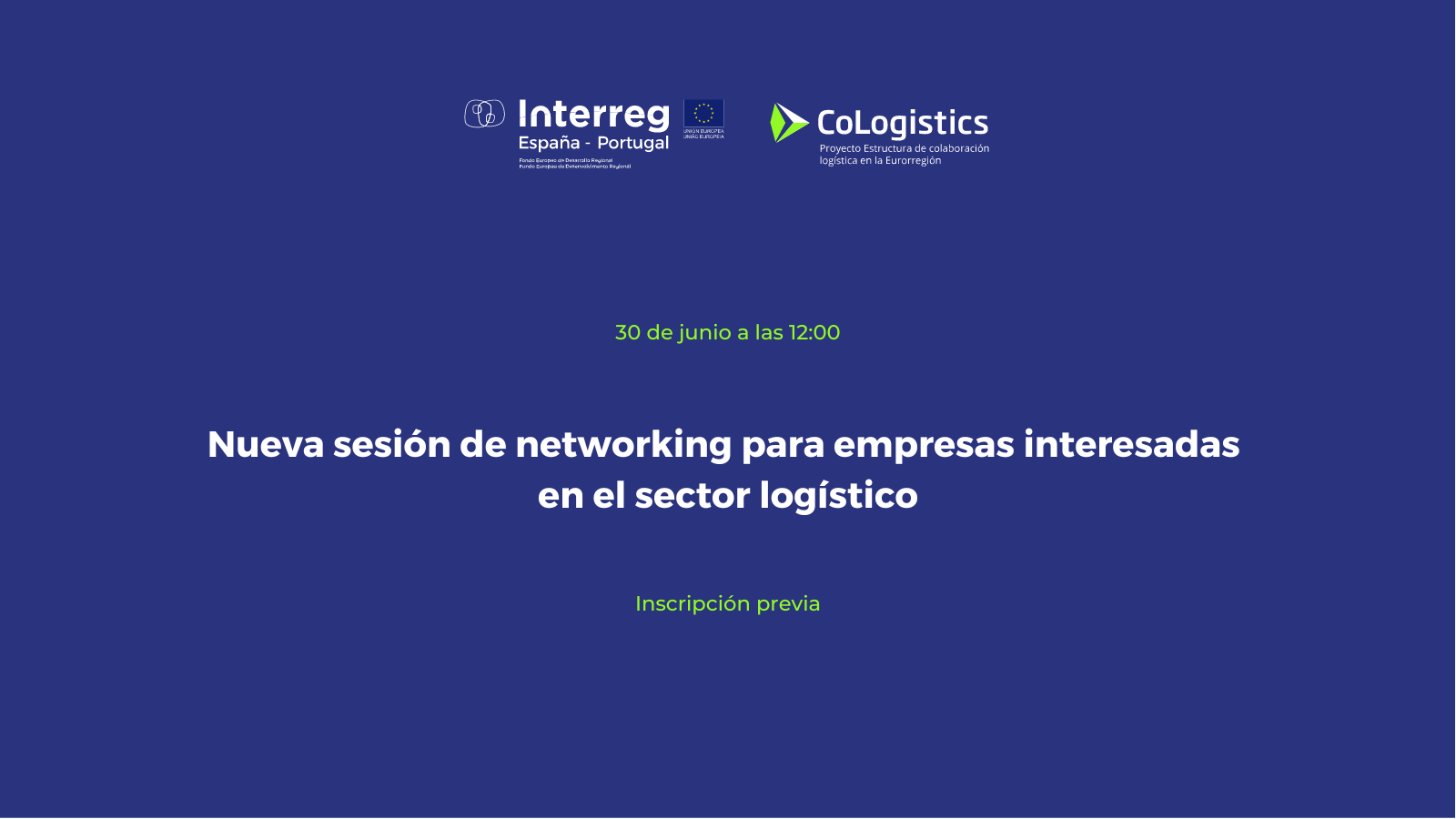 30 de junio – nueva jornada de networking dentro del proyecto CoLogistics