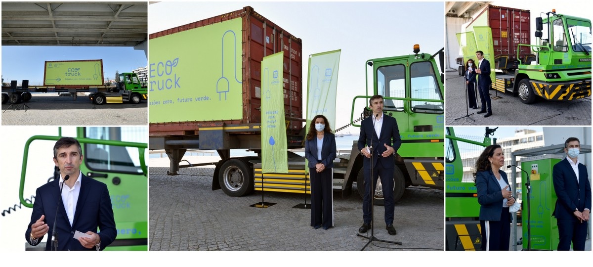 Leixões presenta el primer camión eléctrico en operación portuaria 